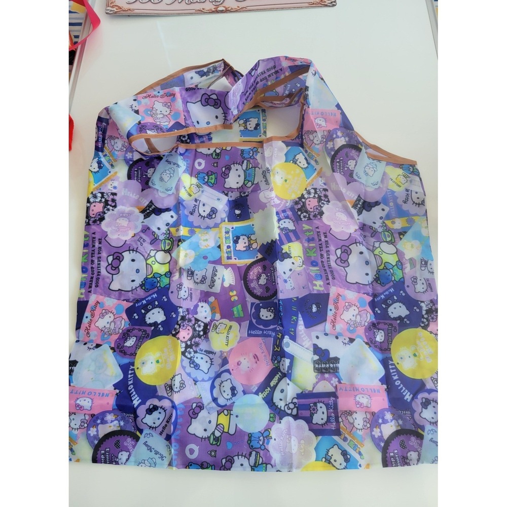 Sanrio Hello Kitty Reusable Shopping Bag Purple Collage Print Foldable Tote‎